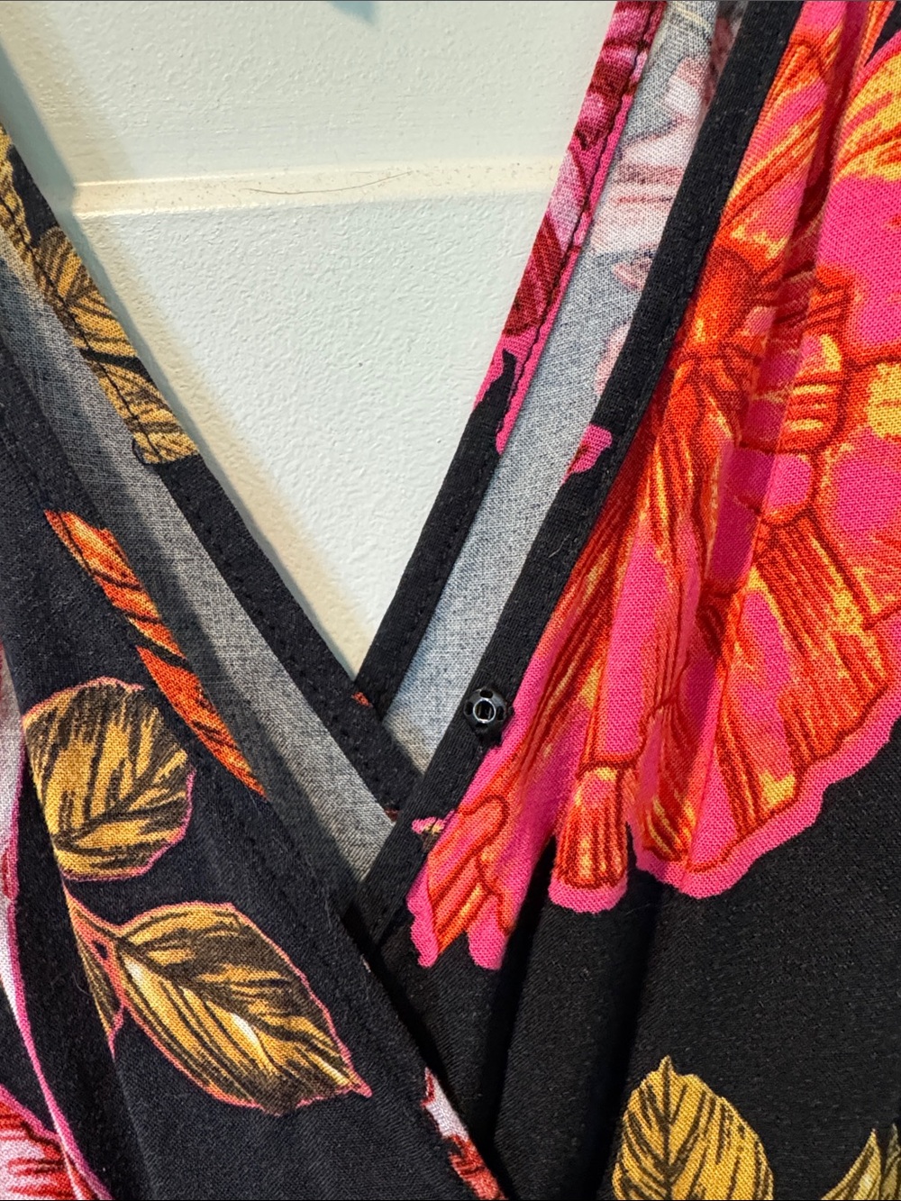 Xhilaration Black Floral High-Low Wrap Maxi Dress - Picture 2 of 5